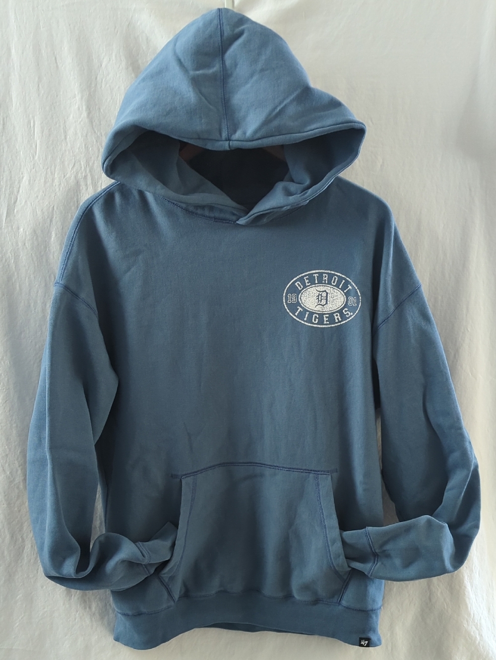 '47 Brand Detroit Tigers Hookline River Pigment Dye Hoodie - Size Medium